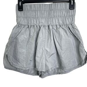 Free People Movement The Way Home Shorts Metallic Gray Size Medium